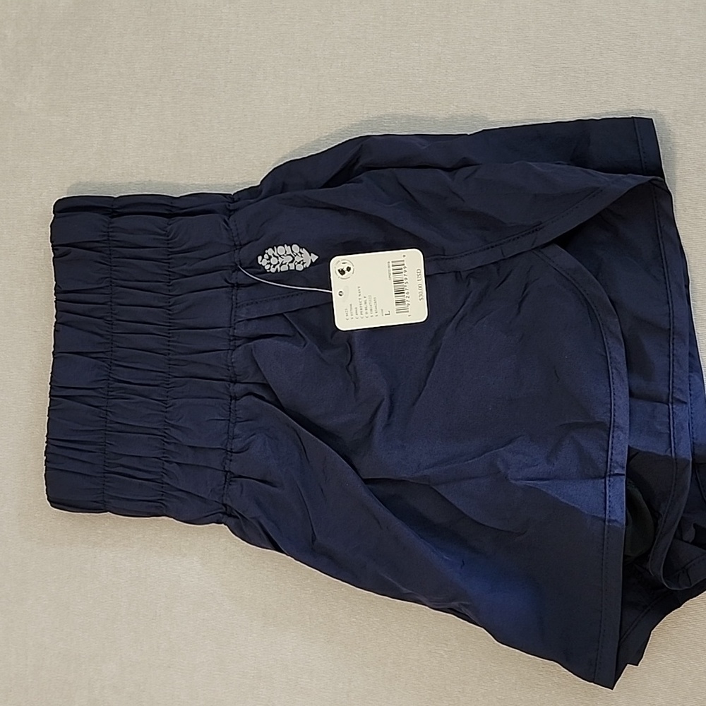 Free People navy blue active wear shorts